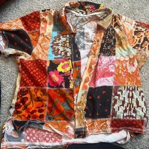 Free people vintage patchwork shirt